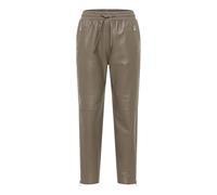 Carlo Colucci - Pantalon en cuir - Femme - Pantalons - Brun - Taille: 36 FR