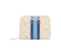 Carlo Colucci - Petit portefeuille à rayures contrastées - Femme - Accessoires - Beige - Taille: ONE Size