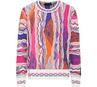 Carlo Colucci - Pull Col Rond Jacquard - Femme - Pulls - Multicolore - Taille: 40 FR