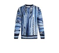 Carlo Colucci Pull-over bleu / bleu marine / bleu clair / blanc, Taille M