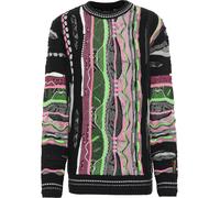 Carlo Colucci Pull-over ' Comparato ' vert / rose / noir, Taille XXL
