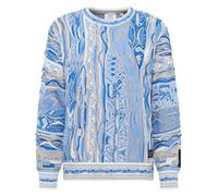 Carlo Colucci Pull-over 'Di Palo' crème / beige foncé / bleu / bleu clair, Taille XXXL