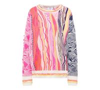 Carlo Colucci - Pull Tricoté Oversize Confortable - Femme - Pulls - Multicolore - Taille: 38 FR