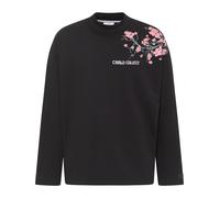 Carlo Colucci Sweat-shirt 'Dragogna' rose / noir / blanc, Taille XS