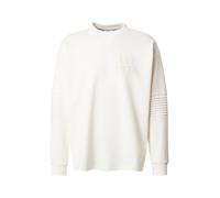 Carlo Colucci Sweat-shirt 'Faustini' chamois / brun foncé / blanc, Taille L