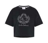 Carlo Colucci - T-shirt à logo oversize - Femme - Tops - Noir - Taille: 40 FR