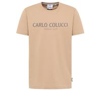 Carlo Colucci T-Shirt beige foncé / bleu, Taille XL
