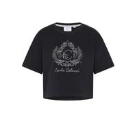 Carlo Colucci T-shirt 'Daz' gris chiné / noir, Taille XS