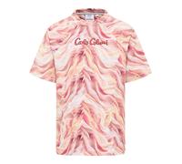 Carlo Colucci - T-shirt en maille artificielle - Homme - Tops - Orange - Taille: M