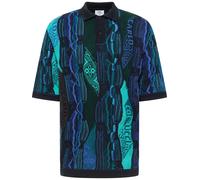 Carlo Colucci - Polo Tricot Oversize - Maille 3D - Homme - Tops - Bleu - Taille: XL