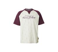 Carlo Colucci T-Shirt 'Fara' crème / mûre, Taille S
