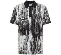 Carlo Colucci T-Shirt 'Fascella' noir / blanc, Taille M
