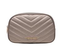 Carlo Colucci - Trousse de Maquillage Matelassée Doga - Femme - Sacs - Brun - Taille: ONE Size