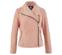 Carlo Colucci - Veste en Cuir Velours Doux Dal Bella - Femme - Vestes - Rose - Taille: 48 FR