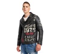 Carlo Colucci Veste mi-saison 'Faccio' beige / rouge / noir, Taille S