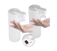 Carlo Milano 2 distributeurs de savon et désinfectant sans fil 500 ml avec capteur infrarouge