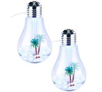 Carlo Milano 2 humidificateurs d'air à ultrasons design ampoule avec LED RVB