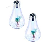Carlo Milano 2 humidificateurs d'air à ultrasons design ampoule avec LED RVB