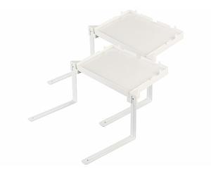 Carlo Milano 2 tablettes de lit pliables coloris blanc