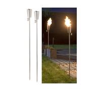 Carlo Milano 2 torches de jardin en acier inoxydable "Amor" - 280 ml