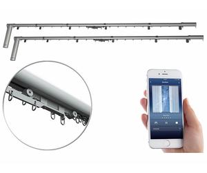 Carlo Milano 2 tringles à rideau motorisées et connectées compatibles avec Amazon Alexa