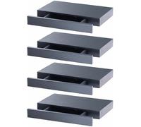 Carlo Milano 4 étagères murales avec tiroir secret - Noir