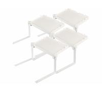 Carlo Milano 4 tablettes de lit pliables coloris blanc