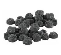 40 pierres décoratives pour cheminée au bioéthanol - Noir Carlo Milano