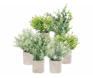 Carlo Milano 6 plantes artificielles en pots 21 / 23 / 26 cm