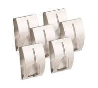 Carlo Milano 6 porte-serviettes adhésifs en acier inoxydable