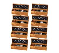 Carlo Milano 8 coffrets à bouteille en bambou