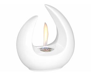 Carlo Milano Brûleur de table décoratif au bioéthanol, 53 ml, blanc