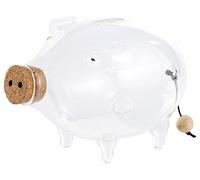Carlo Milano Cochon tirelire en verre