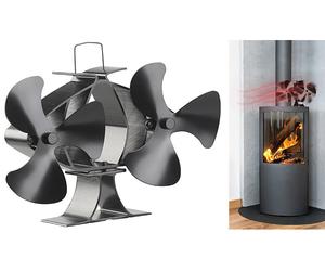 Carlo Milano Double ventilateur-répartiteur pour poêle de 65°C à 345°C