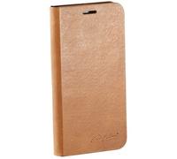 Carlo Milano Étui folio en cuir véritable avec range-cartes pour Galaxy S6 - Brun