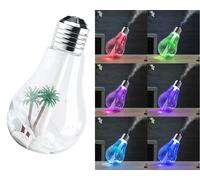 Carlo Milano Humidificateur d'air à ultrasons design ampoule avec LED RVB