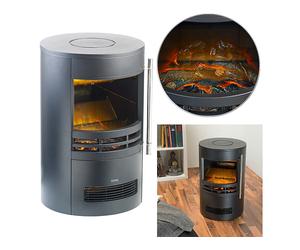 Carlo Milano Poêle électrique 2000 W Mojave avec effet flamme 3D