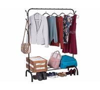 Carlo Milano Portant à vêtements simple avec 8 crochets coloris noir