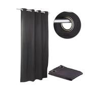 Rideau occultant 145 x 245 cm avec œillets 4 cm - coloris noir [Carlo Milano]