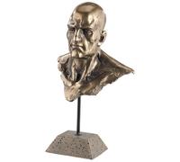 Statuette décorative en résine aspect bronze - Buste d'homme Bronze G