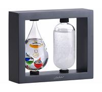 Thermomètre de Galilée et baromètre de Fitzroy avec cadre en bois [Carlo Milano]