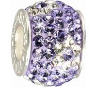 CarloBiagi Bead Charm bijoux fleur zirconium argent véritable BBSCR02PR