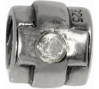 CarloBiagi Bead Charm élément de bijouterie croix zirconium 925 argent véritable BBSCZ18C