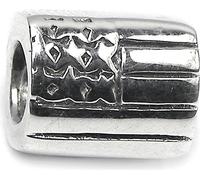 CarloBiagi Bead Charm élément de bijouterie Drapeau des USA 925 argent véritable BBS051
