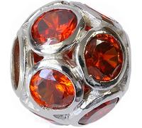 CarloBiagi Bead Charm élément de bijouterie Sphères Zirconia argent véritable BBSCZP04O