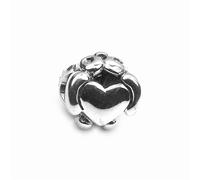 Carlobiagi Perle Coeur De Saint Valentin 925 Véritable Argent Élément De Bijoux De Charme Bbs001