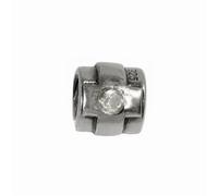 Carlobiagi Perle Croix 925 Véritable Argent Breloque Bijoux Zircone Élément Bbscz18c