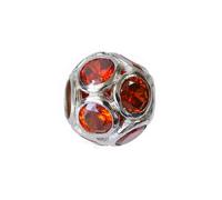 Carlobiagi Sphères De Perles En Argent Véritable 925, Bijoux À Breloques, Élément En Zircone Bbsczp04o