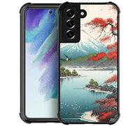 CARLOCA Compatible avec Samsung Galaxy S22, motif Fuji japonais pour fille, ultra protection antichoc en silicone TPU souple avec dos antidérapant