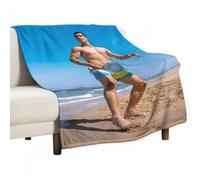 Carlos Alcaraz Poster joueur de tennis (31) Couverture polaire pour lit, canapé, sofa, 300 g/m², couverture en flanelle super douce et chaude pour décoration d'intérieur 177,8 x 203,2 cm